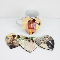 Sublimation 105mm Heart Blank MDF Coasters