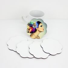 Sublimation 105mm Flower Blank MDF Coasters