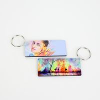 Double sided printing Sublimation Blank MDF Keychains( 70*30*3mm)