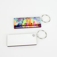 Double sided printing Sublimation Blank MDF Keychains( 70*30*3mm)