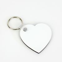 Double sided printing Sublimation Blank MDF Keychains(heart)