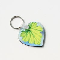 Double sided printing Sublimation Blank MDF Keychains(heart)50*50*3mm