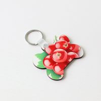 Double sided printing Sublimation Blank MDF Keychains( Bone)