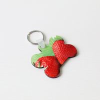 Double sided printing Sublimation Blank MDF Keychains( Bone)