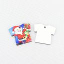 Double sided printing Sublimation Blank MDF Keychains( T-shirt)