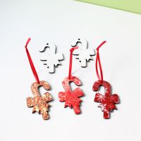 Sublimation Double-side MDF Christmas Ornaments -Crutch