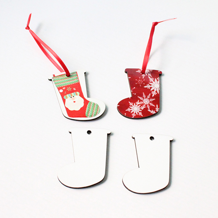 Sublimation Double-side MDF Christmas Ornaments - Socks