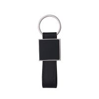 Laser Engraving Blank Leather Metal Keychain-square