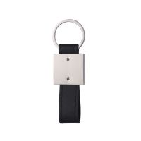 Laser Engraving Blank Leather Metal Keychain-square