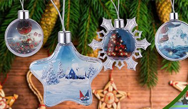 Novel and Beautiful Plastic Transparent Christmas Ornaments Coming!