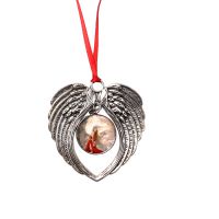 Sublimation Angle Wings Metal Christmas Ornaments