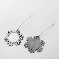 Sublimation Blank Metal Snowflake Christmas Ornaments