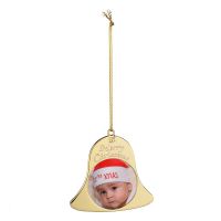 Sublimation Blank Metal Double-sided Bell Christmas Ornaments (gold)