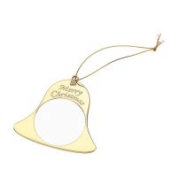 Sublimation Blank Metal Double-sided Bell Christmas Ornaments (gold)