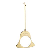 Sublimation Blank Metal Double-sided Bell Christmas Ornaments (gold)