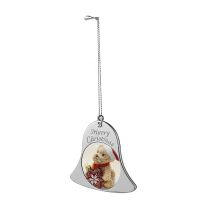 Sublimation Blank Metal Double-sided Bell Christmas Ornaments (silver)