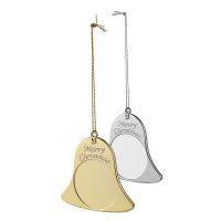 Sublimation Blank Metal Double-sided Bell Christmas Ornaments (silver)