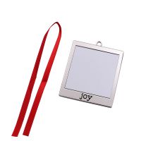 Sublimation Blank Metal Square Shape Christmas Ornaments-JOY