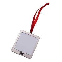 Sublimation Blank Metal Square Shape Christmas Ornaments-JOY