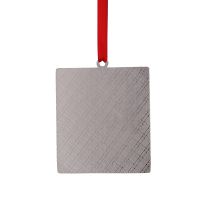 Sublimation Blank Metal Square Shape Christmas Ornaments-JOY