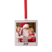 Sublimation Blank Metal Square Shape Christmas Ornaments-JOY