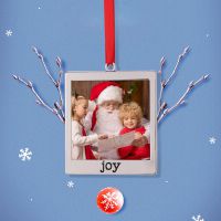 Sublimation Blank Metal Square Shape Christmas Ornaments-JOY