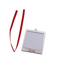 Sublimation Blank Metal Square Shape Christmas Ornaments-LOVE