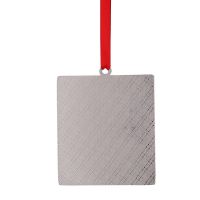 Sublimation Blank Metal Square Shape Christmas Ornaments-LOVE