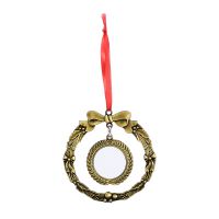 Sublimation Blank Metal Wreath Christmas Ornaments (bronze)