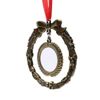 Sublimation Blank Metal Wreath Christmas Ornaments (bronze)