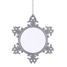 Sublimation Blank Metal Snowflake Christmas Ornaments