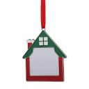 Sublimation Blank Metal House Shape Christmas Ornaments