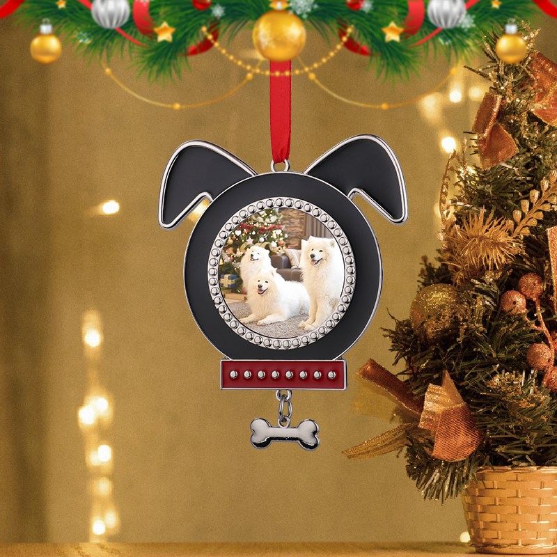 Sublimation Blank Metal Dog Shape Christmas Ornaments