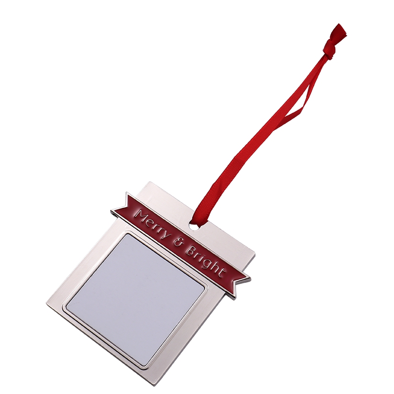 Sublimation Blank Metal Christmas Ornaments Merry&Bright