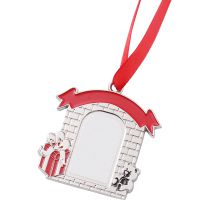 Sublimation Blank Metal Enamel Fireplace Christmas Ornaments