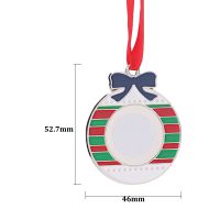 Sublimation Blank Metal Wreath Christmas Ornaments