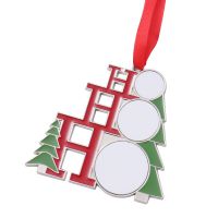 Sublimation Blank Metal Christmas Tree Sahpe Christmas Ornaments