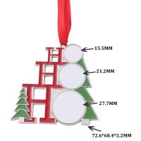 Sublimation Blank Metal Christmas Tree Sahpe Christmas Ornaments