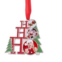 Sublimation Blank Metal Christmas Tree Sahpe Christmas Ornaments