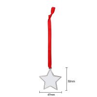 Sublimation Blank Metal Star shape hristmas Ornaments