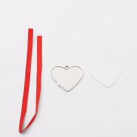 Sublimation Blank Metal Heart Shape Christmas Ornaments