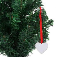 Sublimation Blank Metal Heart Shape Christmas Ornaments