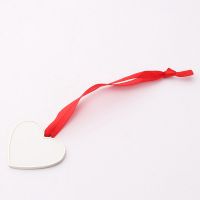 Sublimation Blank Metal Heart Shape Christmas Ornaments