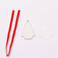 Sublimation Blank Metal Christmas Tree Shape Christmas Ornaments