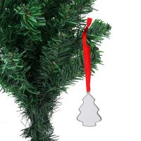 Sublimation Blank Metal Christmas Tree Shape Christmas Ornaments