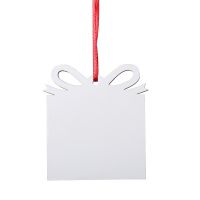 Sublimation blanks Xmas Blank Gift box shape MDF Christmas Ornaments