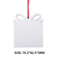 Sublimation blanks Xmas Blank Gift box shape MDF Christmas Ornaments