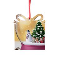 Sublimation blanks Xmas Blank Gift box shape MDF Christmas Ornaments