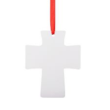 Sublimation Blank MDF Cross Shape Christmas Ornaments