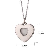 Sublimation Photo Heart Key Necklace 